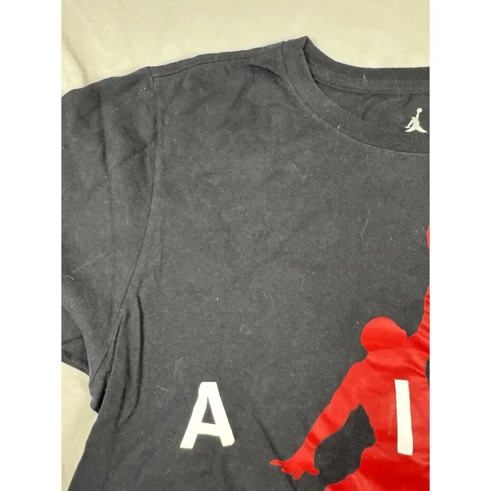 Jordan Air Jumpman Logo Graphic T-Shirt Black Red Men’s Size S